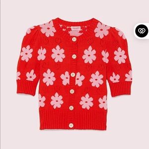 kate spade marker floral cardigan